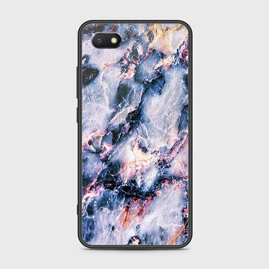 Y5 2018 Cover - Colorful Marble Series - HQ Ultra Shine Premium Infinity Glass Soft Silicon Borders Case