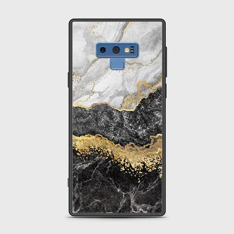 Samsung Galaxy Note 9 Cover - Colorful Marble Series - HQ Ultra Shine Premium Infinity Glass Soft Silicon Borders Case