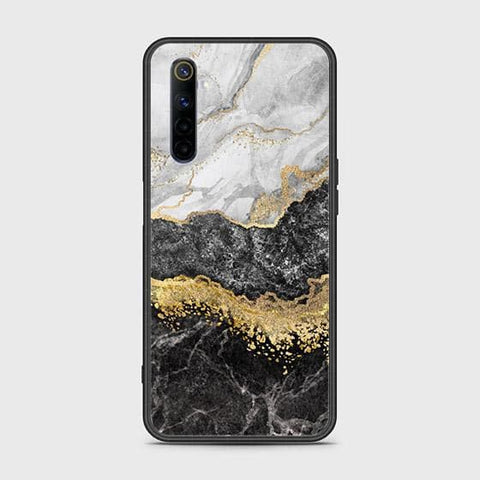 Realme 6 Cover - Colorful Marble Series - HQ Ultra Shine Premium Infinity Glass Soft Silicon Borders Case