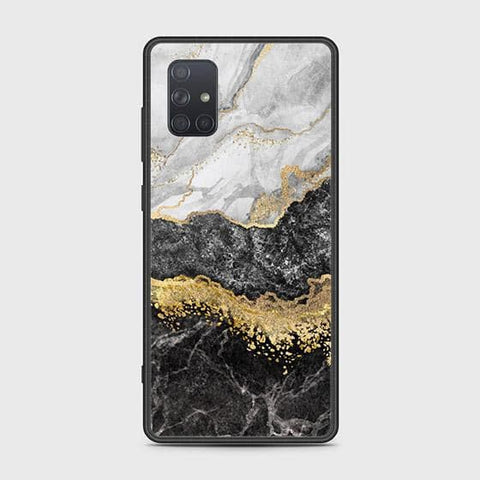 Samsung Galaxy A71 Cover - Colorful Marble Series - HQ Ultra Shine Premium Infinity Glass Soft Silicon Borders Case