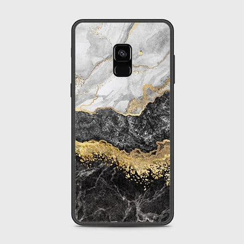 Samsung Galaxy A8 2018 Cover - Colorful Marble Series - HQ Ultra Shine Premium Infinity Glass Soft Silicon Borders Case