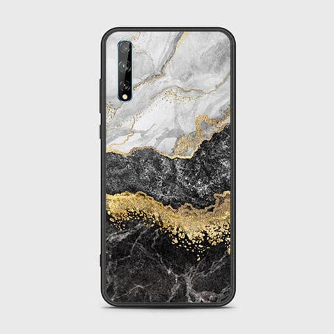 Huawei P Smart S Cover - Colorful Marble Series - HQ Ultra Shine Premium Infinity Glass Soft Silicon Borders Case