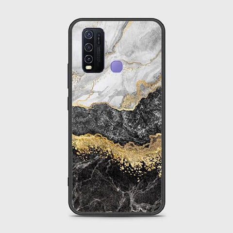 Vivo Y30 Cover - Colorful Marble Series - HQ Ultra Shine Premium Infinity Glass Soft Silicon Borders Case