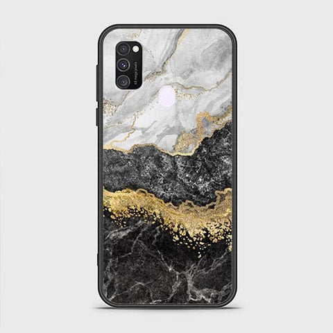 Samsung Galaxy M30s Cover - Colorful Marble Series - HQ Ultra Shine Premium Infinity Glass Soft Silicon Borders Case