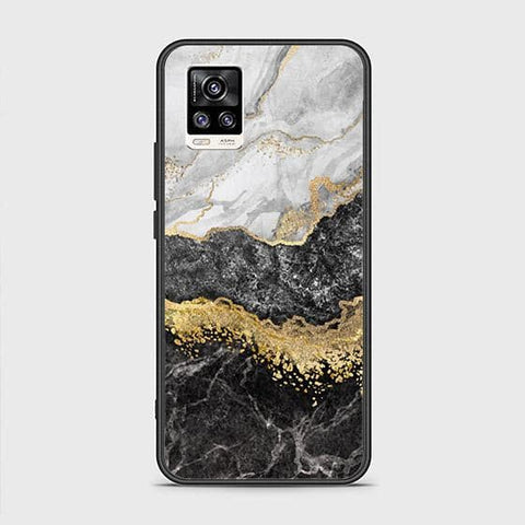 Vivo V20 Cover - Colorful Marble Series - HQ Ultra Shine Premium Infinity Glass Soft Silicon Borders Case