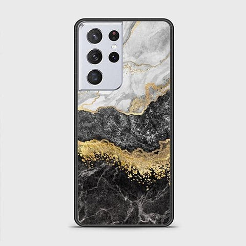 Samsung Galaxy S21 Ultra 5G Cover - Colorful Marble Series - HQ Ultra Shine Premium Infinity Glass Soft Silicon Borders Case