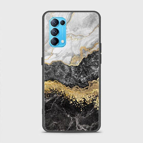 Oppo Find X3 Lite Cover - Colorful Marble Series - HQ Ultra Shine Premium Infinity Glass Soft Silicon Borders Case