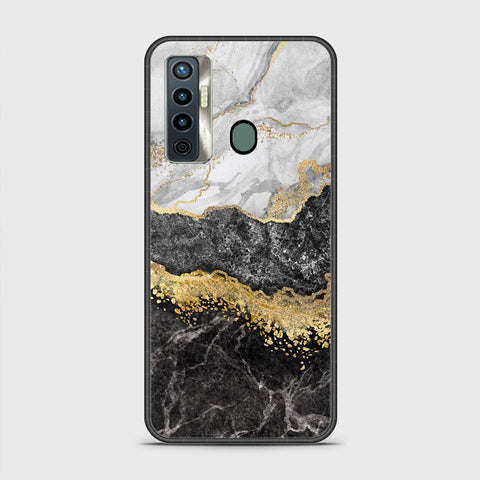 Tecno Camon 17 Cover - Colorful Marble Series - HQ Ultra Shine Premium Infinity Glass Soft Silicon Borders Case