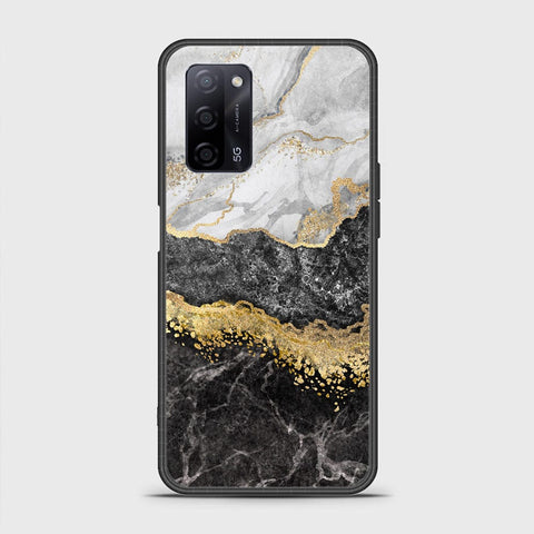 Oppo A55 5G Cover- Colorful Marble Series - HQ Ultra Shine Premium Infinity Glass Soft Silicon Borders Case
