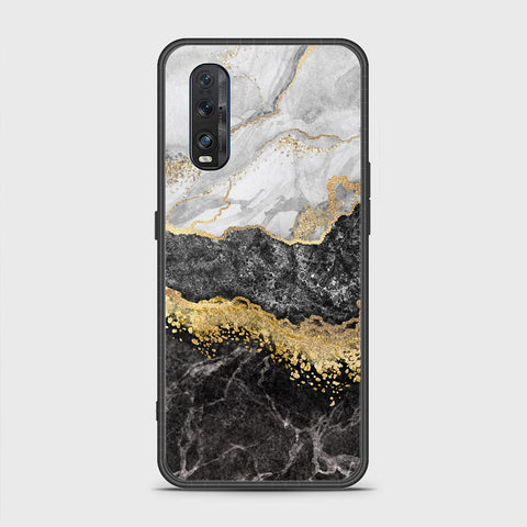 Oppo Find X2 Cover- Colorful Marble Series - HQ Ultra Shine Premium Infinity Glass Soft Silicon Borders Case