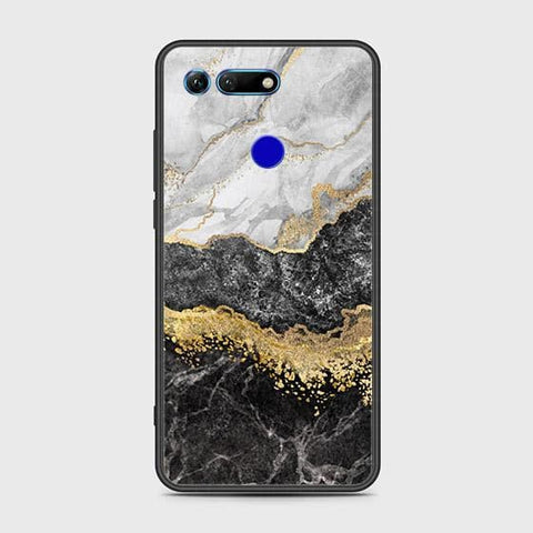 Huawei Honor View 20 Cover - Colorful Marble Series - HQ Ultra Shine Premium Infinity Glass Soft Silicon Borders Case