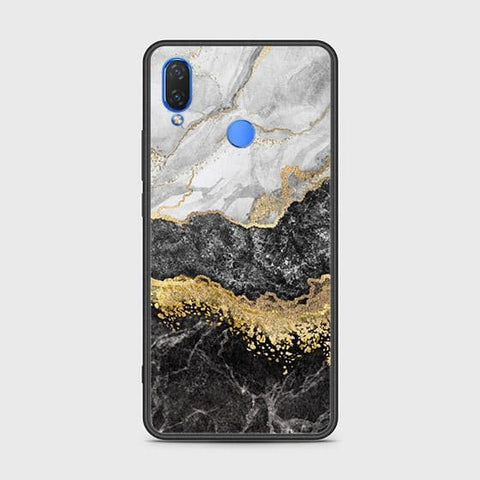 Huawei Y7 Pro 2019 Cover - Colorful Marble Series - HQ Ultra Shine Premium Infinity Glass Soft Silicon Borders Case