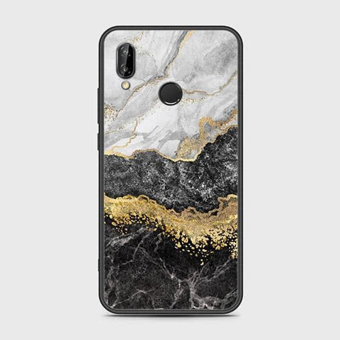 Huawei P20 Lite 2019 Cover - Colorful Marble Series - HQ Ultra Shine Premium Infinity Glass Soft Silicon Borders Case