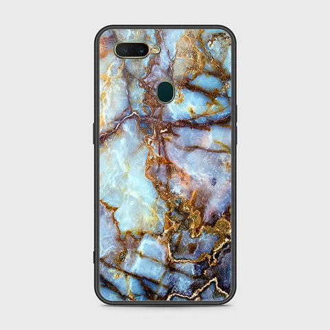 Oppo A7 Cover - Colorful Marble Series - HQ Ultra Shine Premium Infinity Glass Soft Silicon Borders Case