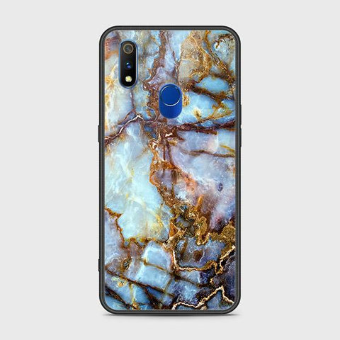 Realme 3 Pro Cover - Colorful Marble Series - HQ Ultra Shine Premium Infinity Glass Soft Silicon Borders Case