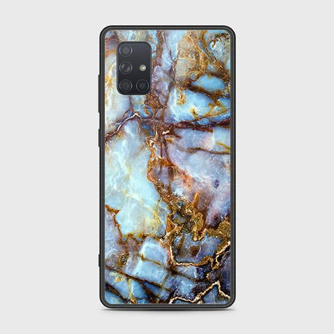 Samsung Galaxy A71 Cover - Colorful Marble Series - HQ Ultra Shine Premium Infinity Glass Soft Silicon Borders Case