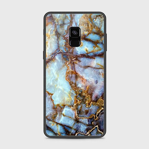 Samsung Galaxy A8 2018 Cover - Colorful Marble Series - HQ Ultra Shine Premium Infinity Glass Soft Silicon Borders Case