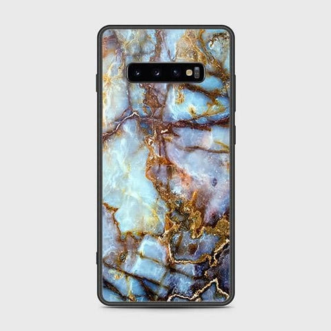 Samsung Galaxy S10 Plus Cover - Colorful Marble Series - HQ Ultra Shine Premium Infinity Glass Soft Silicon Borders Case