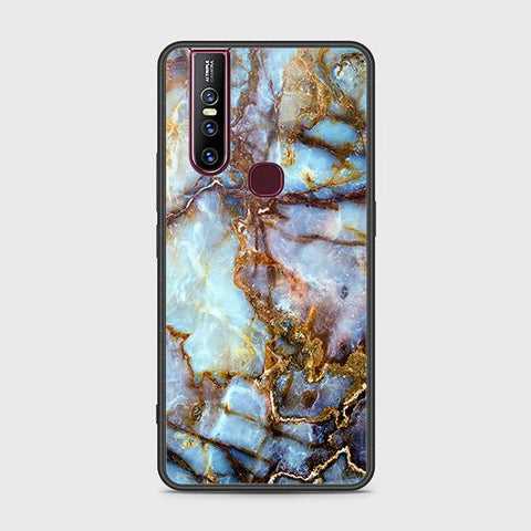 Vivo V15 Cover - Colorful Marble Series - HQ Ultra Shine Premium Infinity Glass Soft Silicon Borders Case