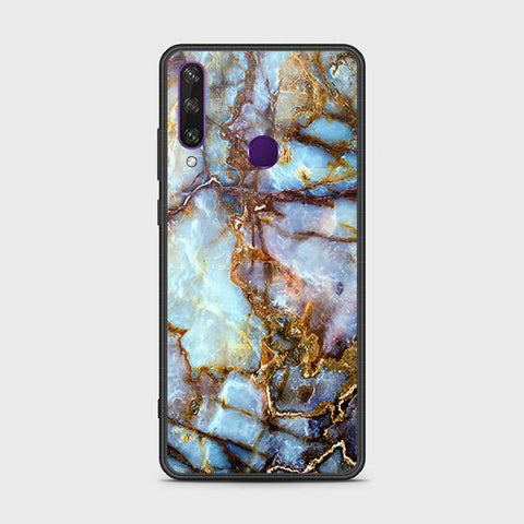 Huawei Y6p Cover - Colorful Marble Series - HQ Ultra Shine Premium Infinity Glass Soft Silicon Borders Case