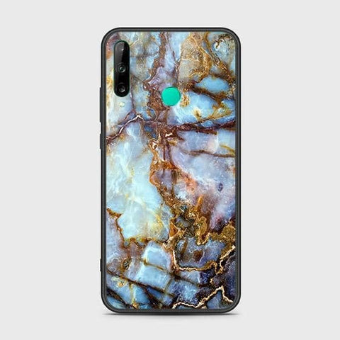 Huawei Y7P Cover - Colorful Marble Series - HQ Ultra Shine Premium Infinity Glass Soft Silicon Borders Case