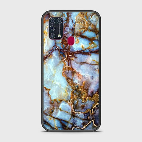 Samsung Galaxy M21 Cover - Colorful Marble Series - HQ Ultra Shine Premium Infinity Glass Soft Silicon Borders Case