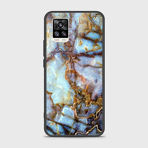 Vivo V20 Cover - Colorful Marble Series - HQ Ultra Shine Premium Infinity Glass Soft Silicon Borders Case