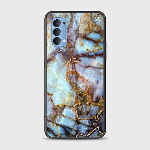 Oppo Reno 4 Cover - Colorful Marble Series - HQ Ultra Shine Premium Infinity Glass Soft Silicon Borders Case