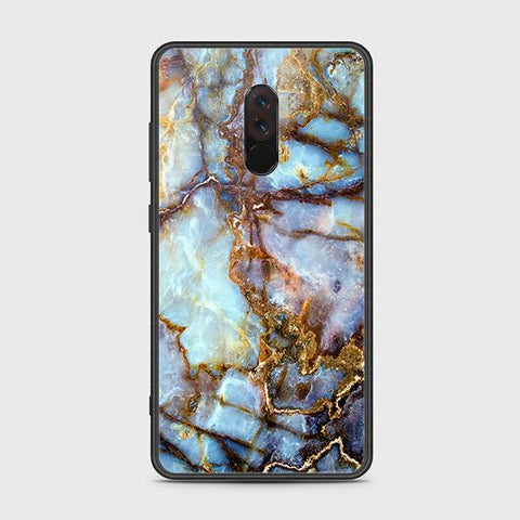 Xiaomi Pocophone F1 Cover - Colorful Marble Series - HQ Ultra Shine Premium Infinity Glass Soft Silicon Borders Case