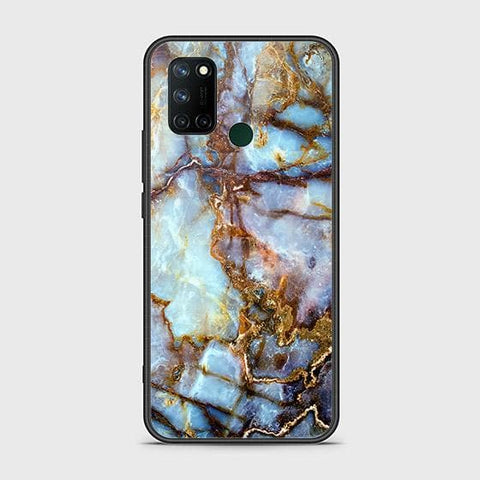 Realme 7i Cover - Colorful Marble Series - HQ Ultra Shine Premium Infinity Glass Soft Silicon Borders Case