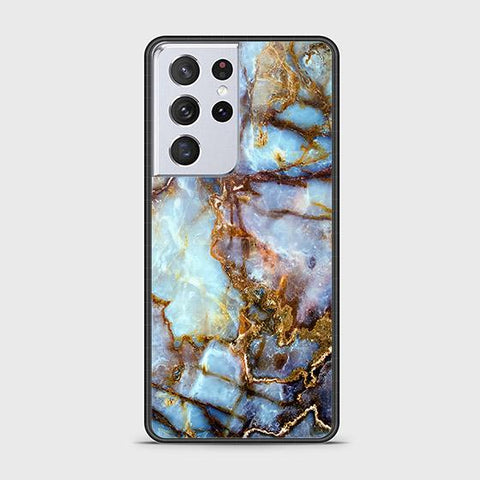 Samsung Galaxy S21 Ultra 5G Cover - Colorful Marble Series - HQ Ultra Shine Premium Infinity Glass Soft Silicon Borders Case