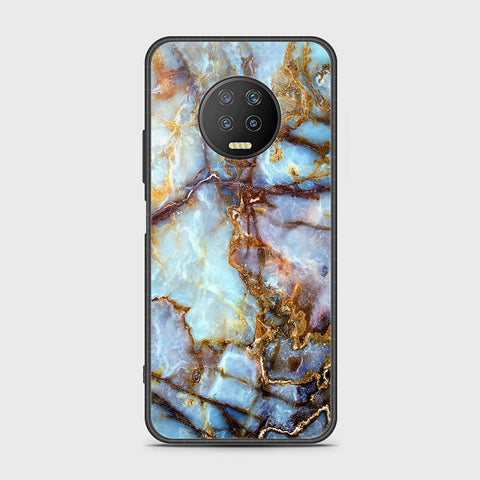 Infinix Note 7 Cover- Colorful Marble Series - HQ Ultra Shine Premium Infinity Glass Soft Silicon Borders Case