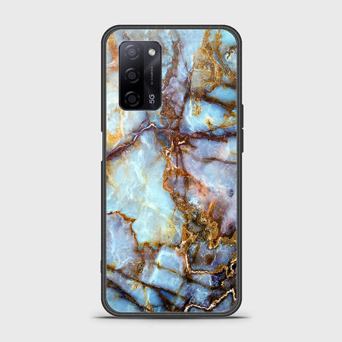 Oppo A55s Cover- Colorful Marble Series - HQ Ultra Shine Premium Infinity Glass Soft Silicon Borders Case