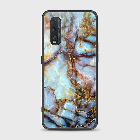 Oppo Find X2 Cover- Colorful Marble Series - HQ Ultra Shine Premium Infinity Glass Soft Silicon Borders Case