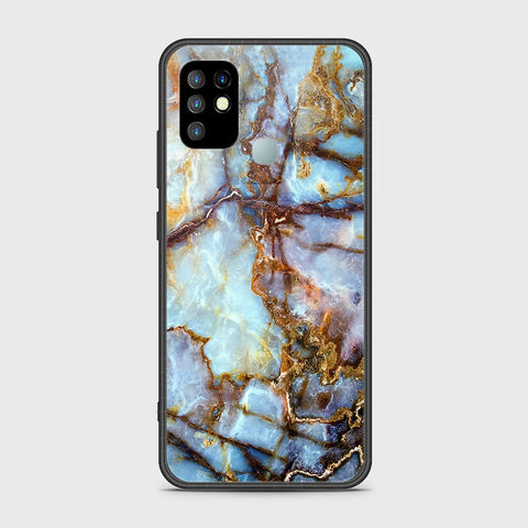 Infinix Hot 10 Cover- Colorful Marble Series - HQ Ultra Shine Premium Infinity Glass Soft Silicon Borders Case