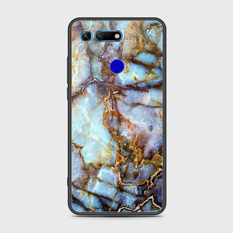 Huawei Honor View 20 Cover - Colorful Marble Series - HQ Ultra Shine Premium Infinity Glass Soft Silicon Borders Case