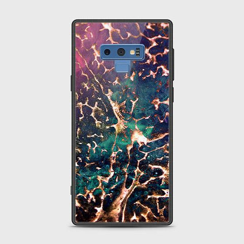 Samsung Galaxy Note 9 Cover - Colorful Marble Series - HQ Ultra Shine Premium Infinity Glass Soft Silicon Borders Case