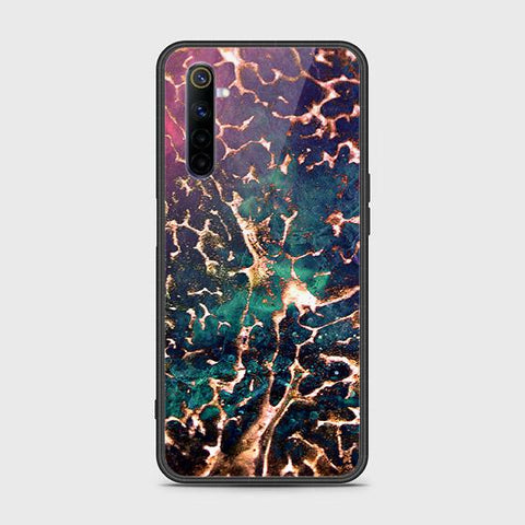 Realme 6 Cover - Colorful Marble Series - HQ Ultra Shine Premium Infinity Glass Soft Silicon Borders Case