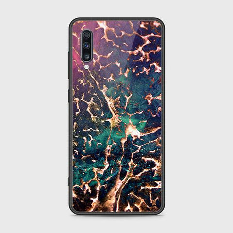 Samsung Galaxy A70 Cover - Colorful Marble Series - HQ Ultra Shine Premium Infinity Glass Soft Silicon Borders Case