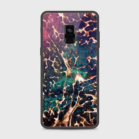 Samsung Galaxy A8 2018 Cover - Colorful Marble Series - HQ Ultra Shine Premium Infinity Glass Soft Silicon Borders Case