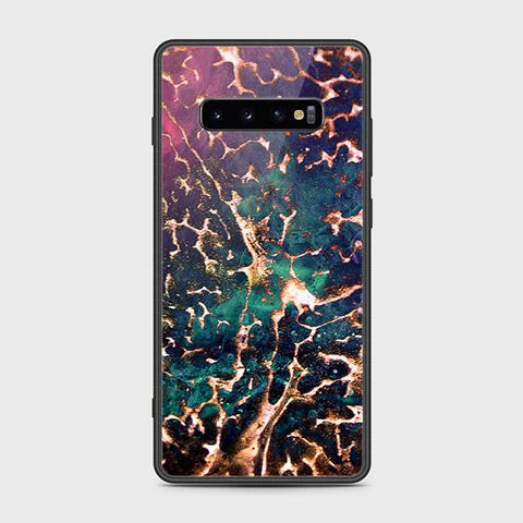 Samsung Galaxy S10 Plus Cover - Colorful Marble Series - HQ Ultra Shine Premium Infinity Glass Soft Silicon Borders Case