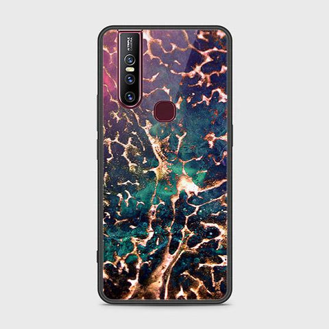 Vivo V15 Cover - Colorful Marble Series - HQ Ultra Shine Premium Infinity Glass Soft Silicon Borders Case