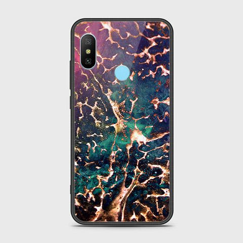 Xiaomi Redmi Note 6 Pro Cover - Colorful Marble Series - HQ Ultra Shine Premium Infinity Glass Soft Silicon Borders Case