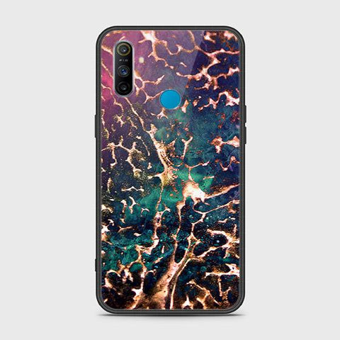 Realme C3 Cover - Colorful Marble Series - HQ Ultra Shine Premium Infinity Glass Soft Silicon Borders Case