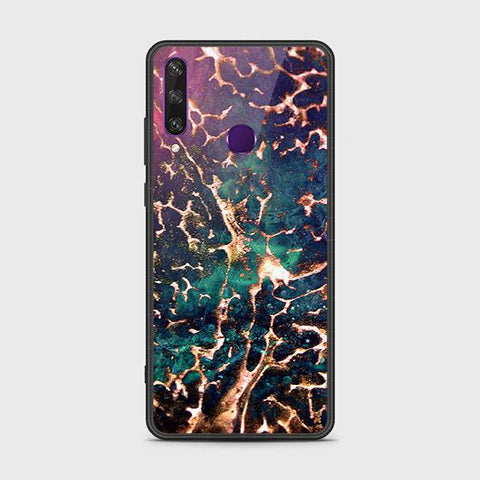 Huawei Y6p Cover - Colorful Marble Series - HQ Ultra Shine Premium Infinity Glass Soft Silicon Borders Case