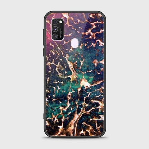 Samsung Galaxy M30s Cover - Colorful Marble Series - HQ Ultra Shine Premium Infinity Glass Soft Silicon Borders Case