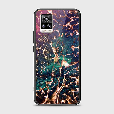 Vivo V20 Cover - Colorful Marble Series - HQ Ultra Shine Premium Infinity Glass Soft Silicon Borders Case