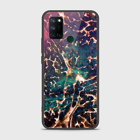 Realme 7i Cover - Colorful Marble Series - HQ Ultra Shine Premium Infinity Glass Soft Silicon Borders Case