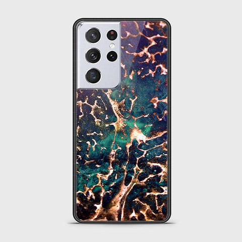 Samsung Galaxy S21 Ultra 5G Cover - Colorful Marble Series - HQ Ultra Shine Premium Infinity Glass Soft Silicon Borders Case