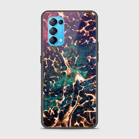 Oppo Find X3 Lite Cover - Colorful Marble Series - HQ Ultra Shine Premium Infinity Glass Soft Silicon Borders Case